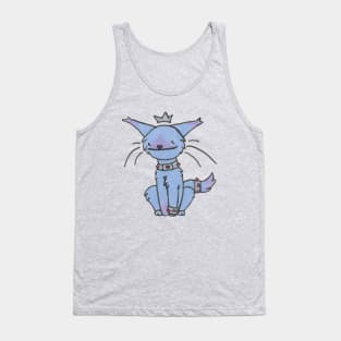 Derp King Cat Gel Pen :: Canines and Felines Tank Top